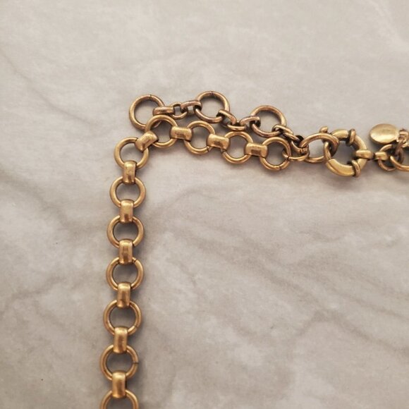 ✨ J.Crew Rhinestone Crystal Cluster Stacked Antiqued Statement Necklace ✨ - Picture 9 of 14